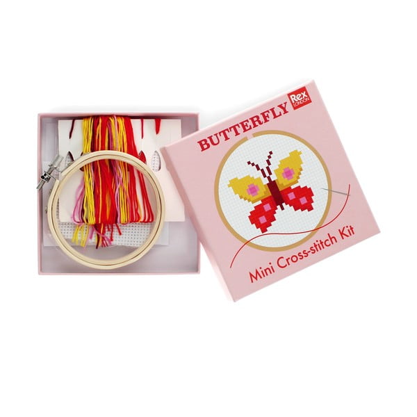 Set creativo punto-croce Cross-stitch Kit Butterfly - Rex London-image-2