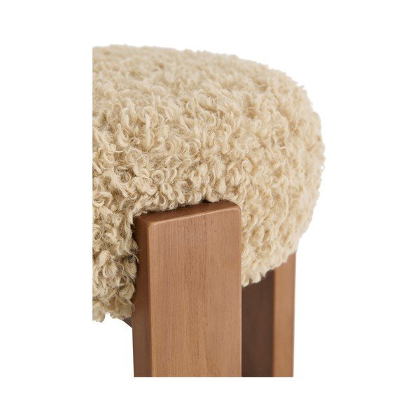 Sgabello beige imbottito Greta – Ellos Home-image-3