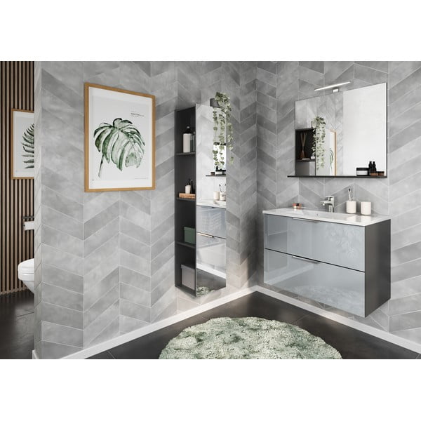 Mobile bagno antracite 31x144 cm Vasio - Germania-image-1