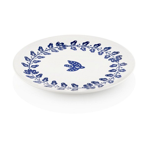 Set di 6 piatti in porcellana bianca e blu Bloom, ⌀ 26 cm - Mia-image-1