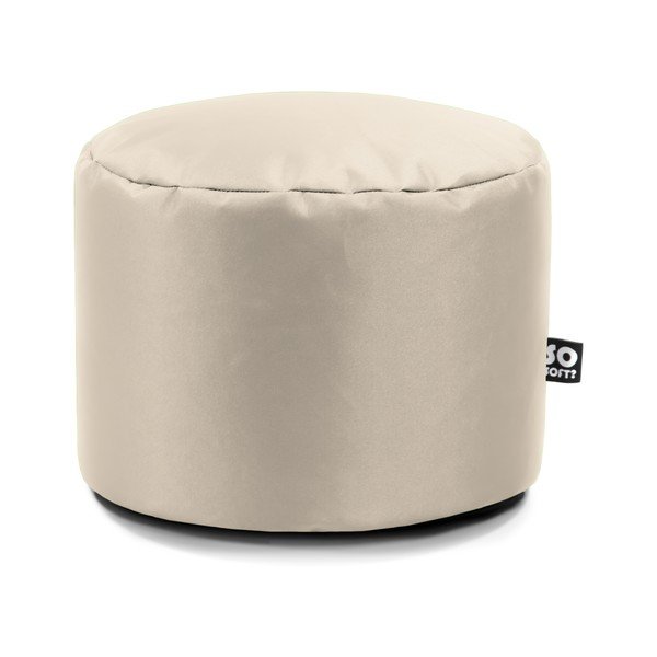Pouf per bambini beige con rivestimento in finta pelle Dot M – So Soft?