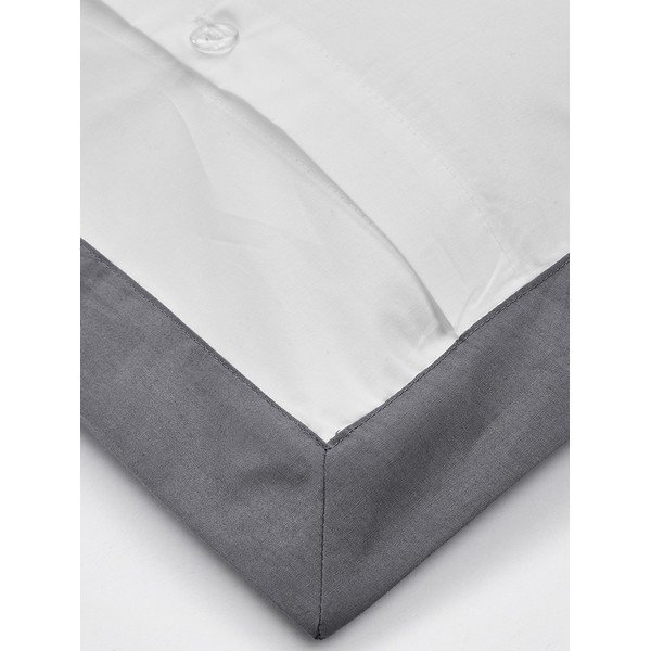 Federa decorativa bianca in percalle di cotone , 40 x 80 cm - Westwing Collection-image-2
