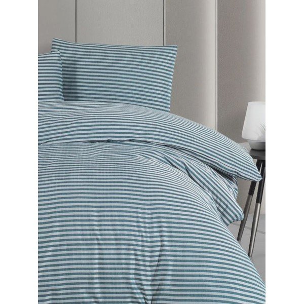 Biancheria da letto blu per letto matrimoniale/per letto prolungato 200x220 cm – Mila Home-image-1