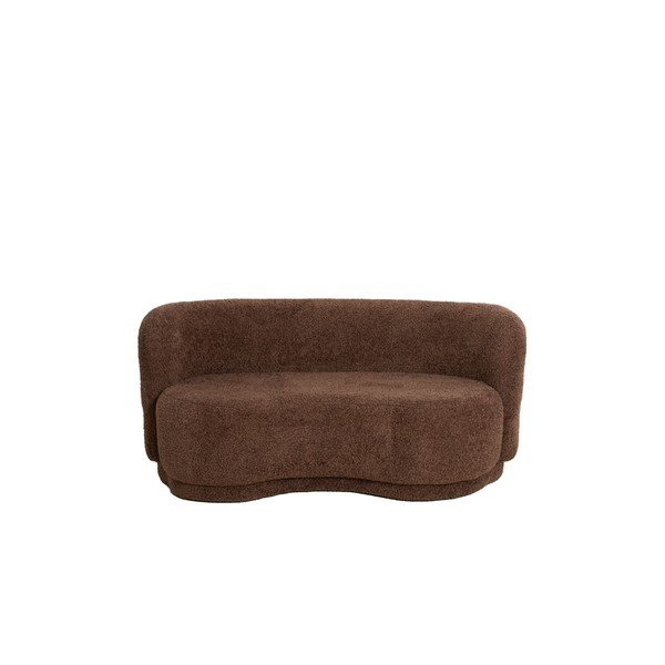 Divano in bouclé marrone scuro 175 cm Amelie - Light & Living