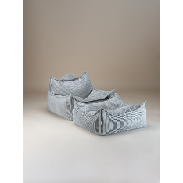 Pouf a sacco per bambini color menta con rivestimento in velluto a coste Chair – Wigiwama-image-3