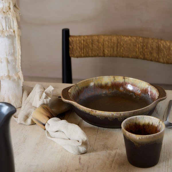 Piatto fondo marrone in gres Poterie – Casafina-image-1