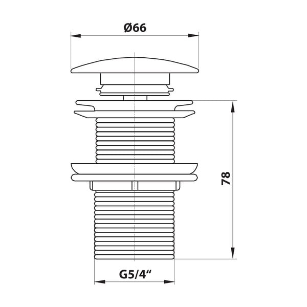 Tappo per lavabo Aurum - Sapho-image-1