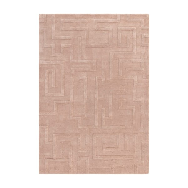 Tappeto in lana rosa chiaro 200x290 cm Maze - Asiatic Carpets