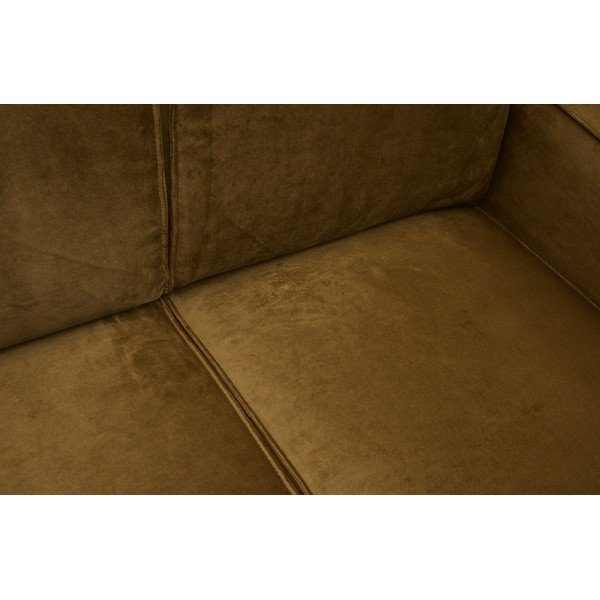 Divano angolare giallo (con penisola a sinistra/a L) con rivestimento in velluto Statement – WOOOD-image-3