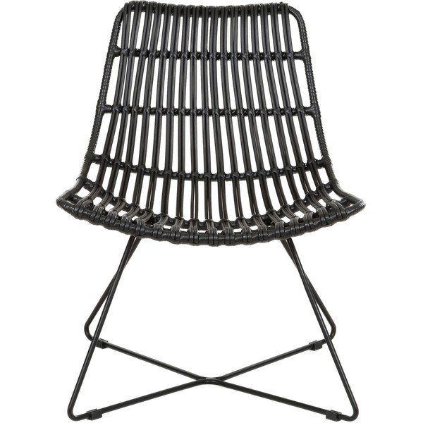 Poltrona in polyrattan nero Costa - Westwing Collection-image-2