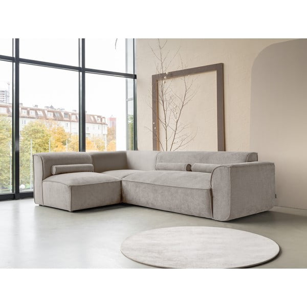 Divano angolare componibile beige (con penisola a sinistra) Flex Felix – Miuform-image-3