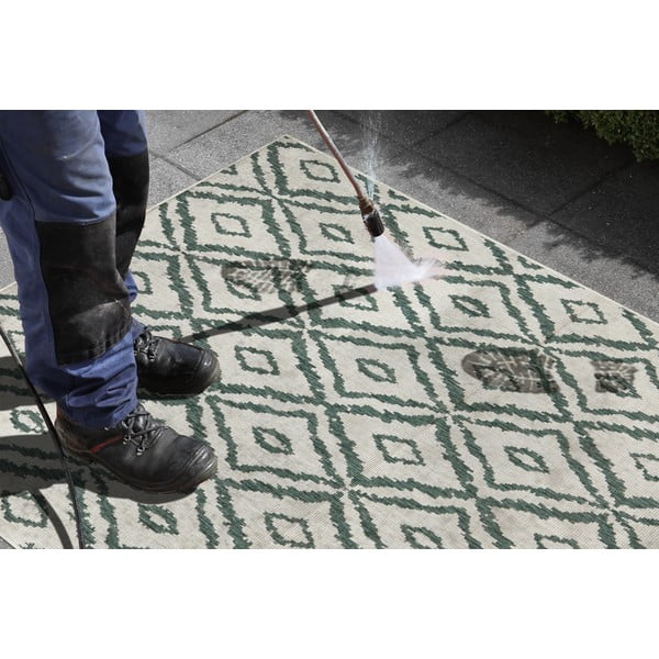 Tappeto da esterno verde e bianco Rio, 200 x 290 cm - NORTHRUGS-image-1