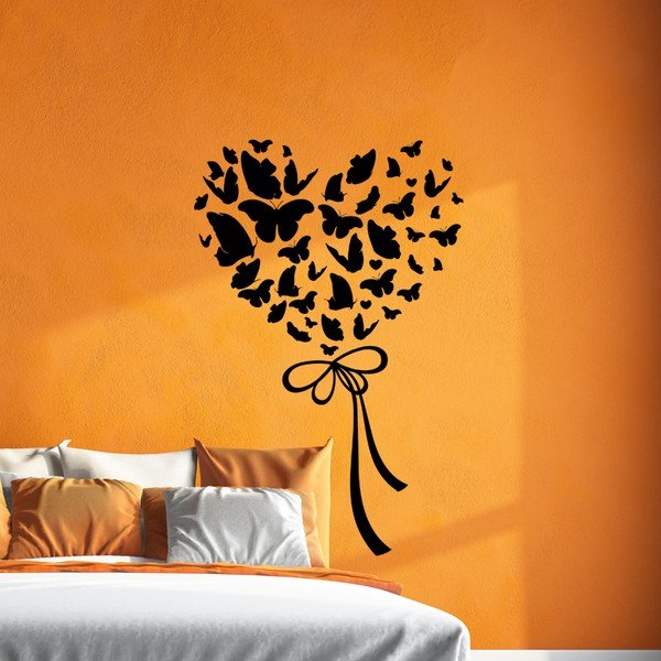 Samolepka Ambiance Cloud Of Butterflies In Heart