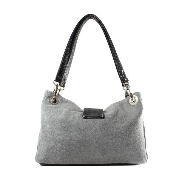 Borsa da cowboy in pelle grigia - Chicca Borse
