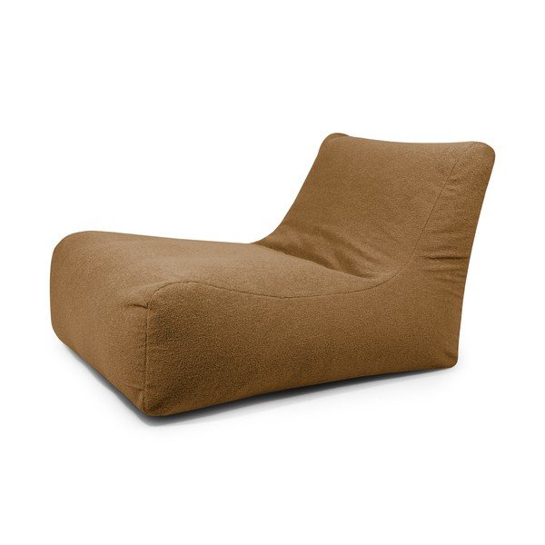Puof a sacco marrone con rivestimento in bouclé Lounge 100 – SLOWDOWN