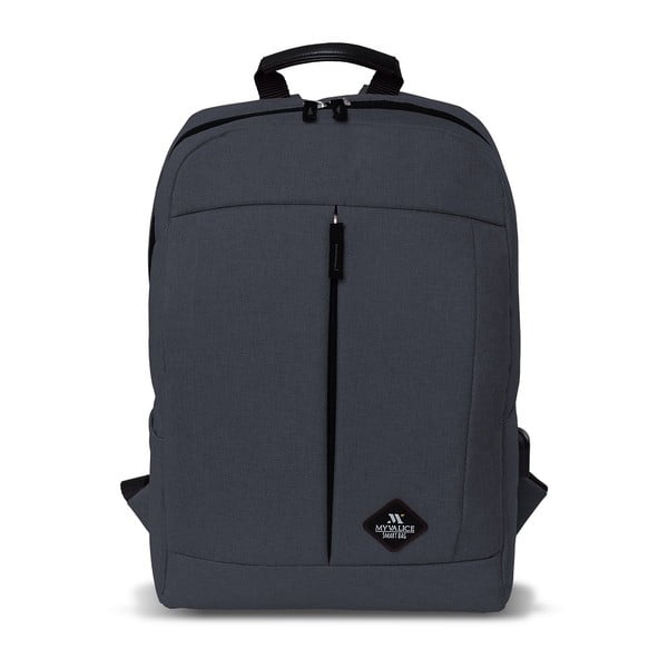 Zaino antracite con porta USB My Valice GALAXY Smart Bag - Myvalice-image-1