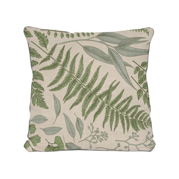 Cuscino beige con motivo a foglie Botanical, 45 x 45 cm - Really Nice Things-image-3