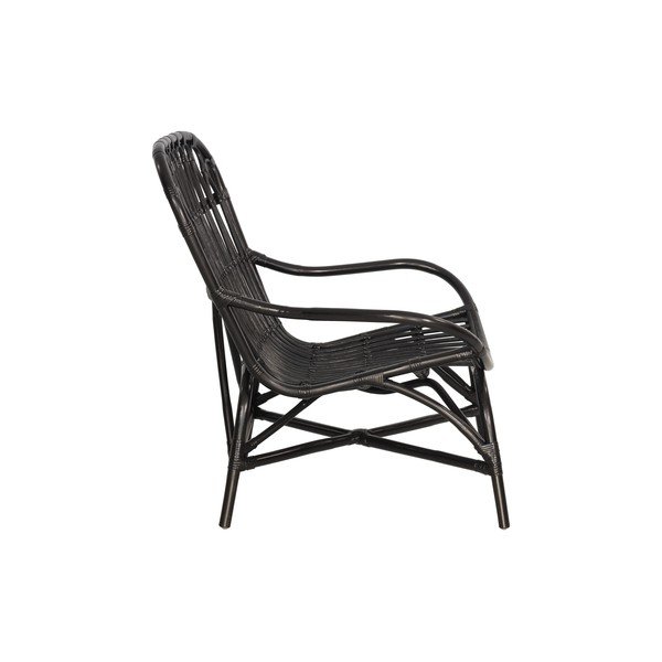 Sedia da giardino in rattan nero Sara - Bonami Essentials-image-2