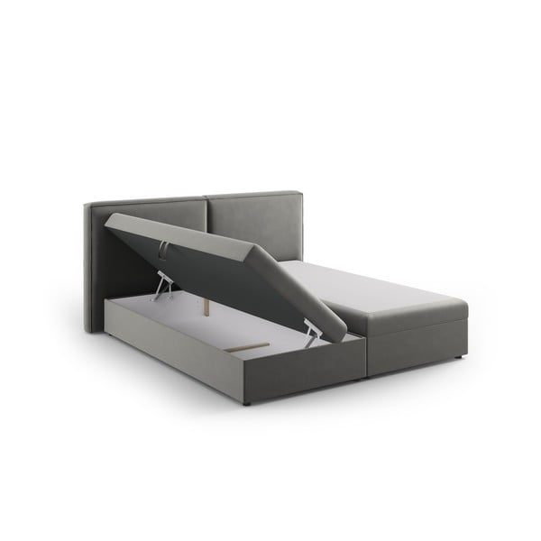 Letto boxspring grigio con contenitore 180x200 cm Arendal - Cosmopolitan Design-image-2