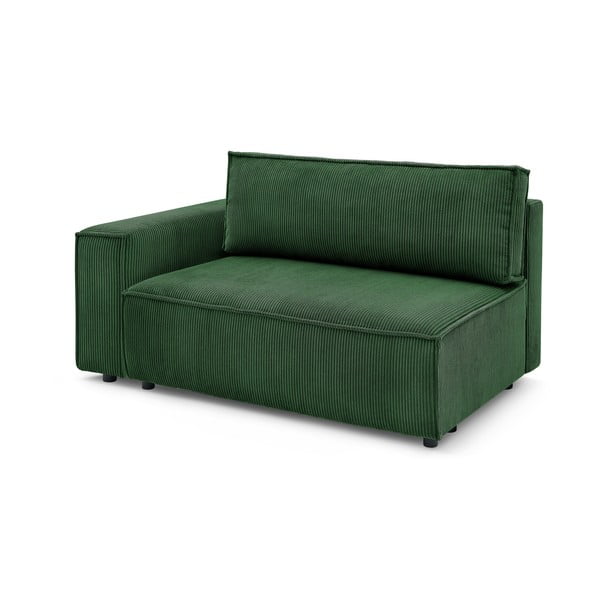 Modulo divano in velluto a coste verde, angolo sinistro Nihad modular - Bobochic Paris