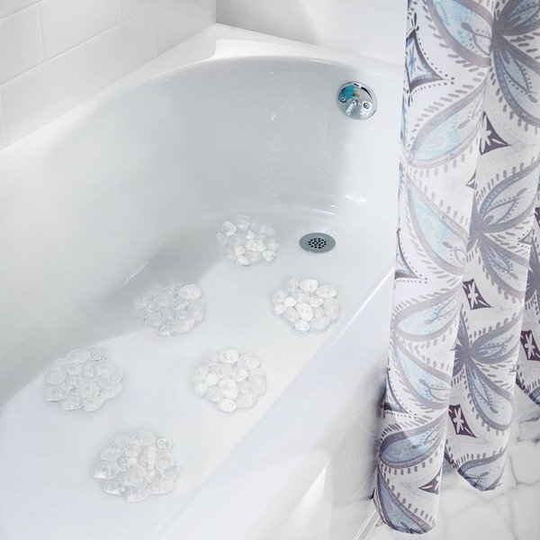 Set di 6 tappetini da bagno antiscivolo Pebblz - iDesign-image-1
