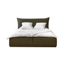 Letto matrimoniale in verde scuro imbottito con spazio contenitivo con griglia inclusa 180x200 cm Jade – Bobochic Paris