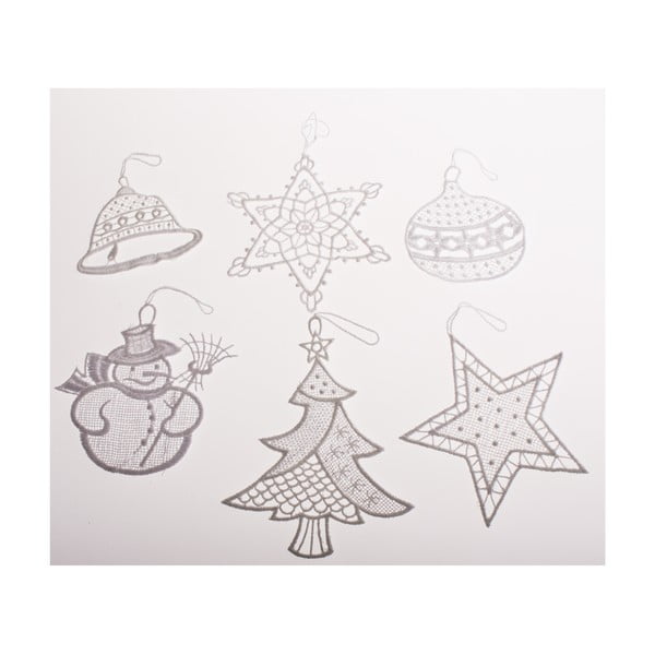 Decorazioni per albero di natale in set in tessuto 6 pz 11 cm Knit – Dakls-image-1