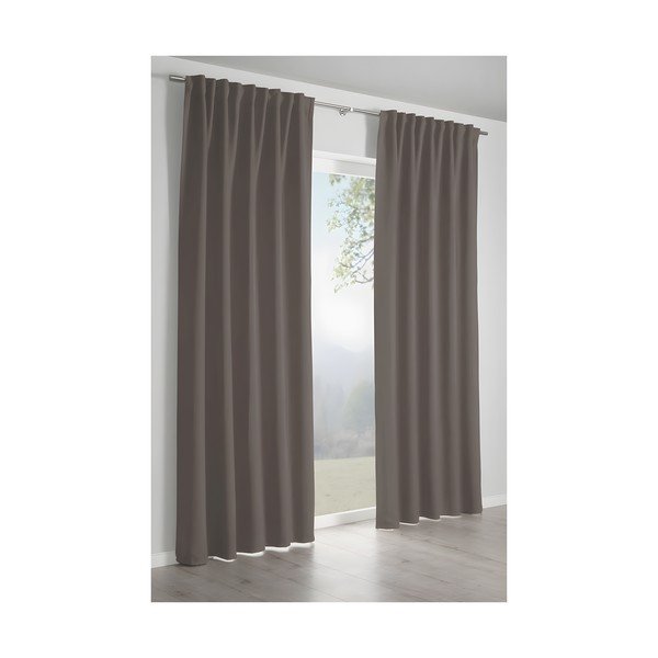 Tenda oscurante grigio/marrone 140x245 cm Dimout - Gardinia-image-1