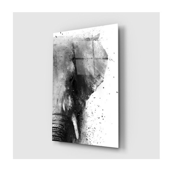 Pittura su vetro , 46 x 72 cm Elephant - Insigne