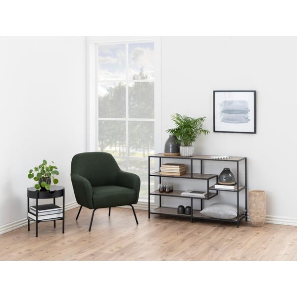 Libreria in rovere nero/naturale 114x78 cm Seaford - Actona-image-1