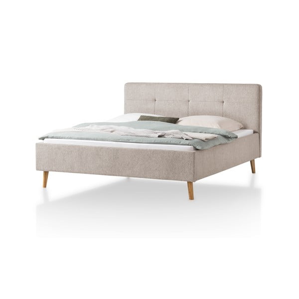 Letto matrimoniale imbottito grigio/marrone rete non inclusa 180x200 cm Smart – Meise Möbel-image-4