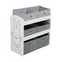 Organizer per giochi da bambino bianco/grigio 63,5x29,5x60 cm Miffy – Roba