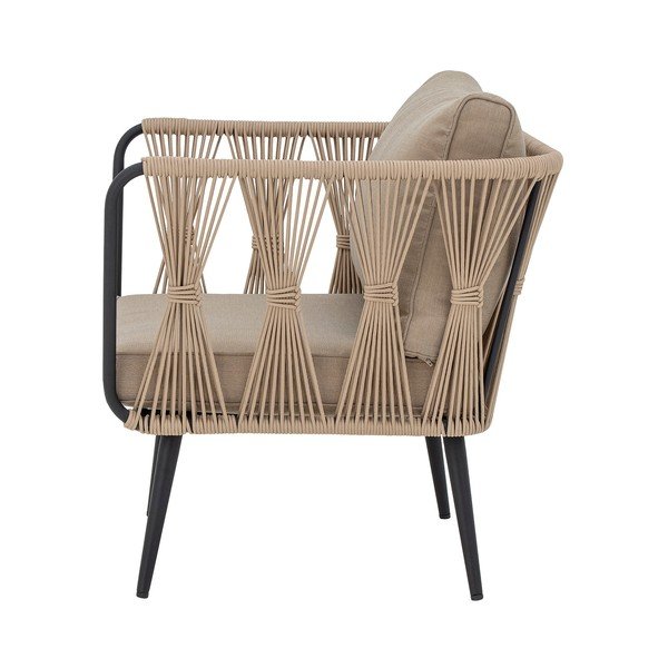 Poltrona da giardino imbottita beige Pavone - Bloomingville-image-2