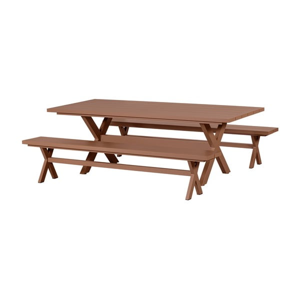 Tavolo da pranzo da giardino in alluminio 100x220 cm Delta - Exotan