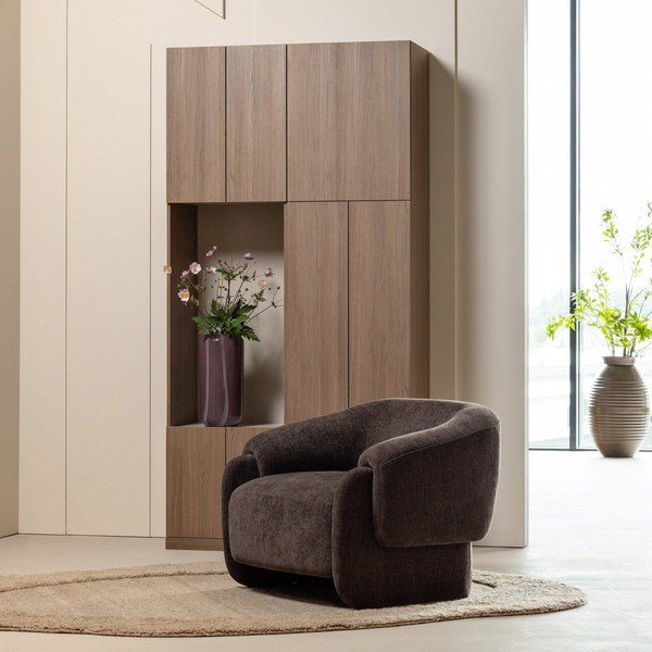 Mobile componibile colore naturale scuro 108x215 cm Build – WOOOD-image-1