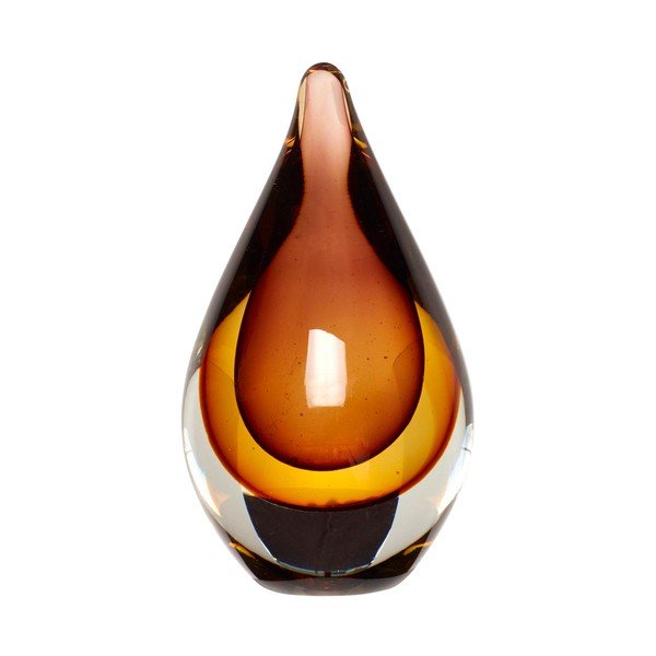 Fermacarte in vetro arancione - Hübsch
