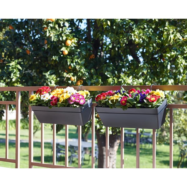 Fioriera sospesa autoinnaffiante in plastica riciclata da 50 cm Capri - Artevasi-image-1