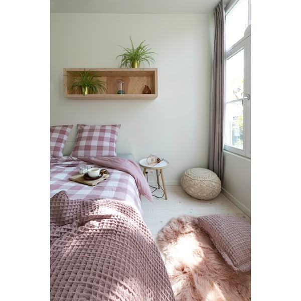 Coperta in cotone marrone-grigio, 130 x 170 cm Waffle - Tiseco Home Studio-image-4