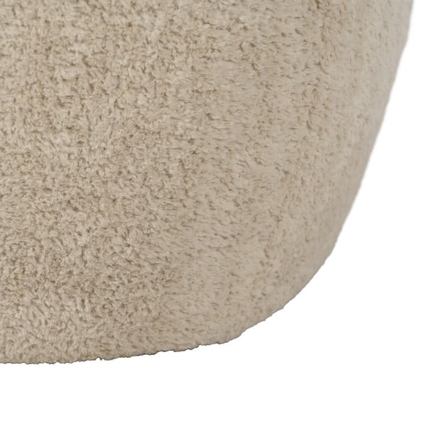 Poggiapiedi beige con rivestimento in bouclé – Ixia-image-3