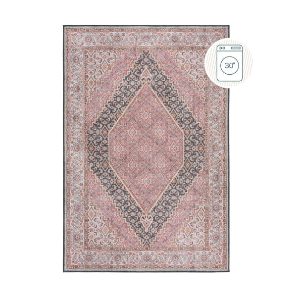 Tappeto rosa lavabile 152x230 cm Briony Traditional – Flair Rugs