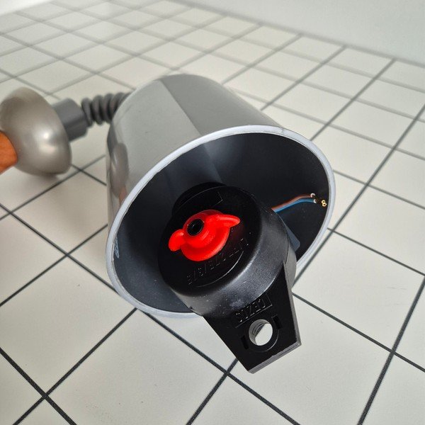 Lampadario in argento-marrone scuro con paralume in vetro ø 30 cm Ciara - LAMKUR-image-4