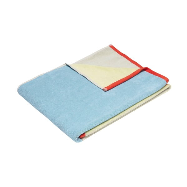 Asciugamano azzurro in spugna di cotone 70x140 cm Block - Hübsch