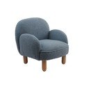 Poltrona per bambini blu con rivestimento in bouclé Rocky – Vipack