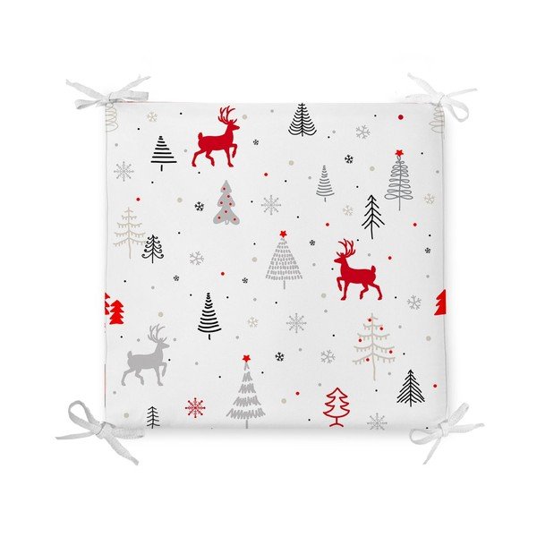 Cuscino di seduta Nordic Holiday Christmas in misto cotone, 42 x 42 cm - Minimalist Cushion Covers