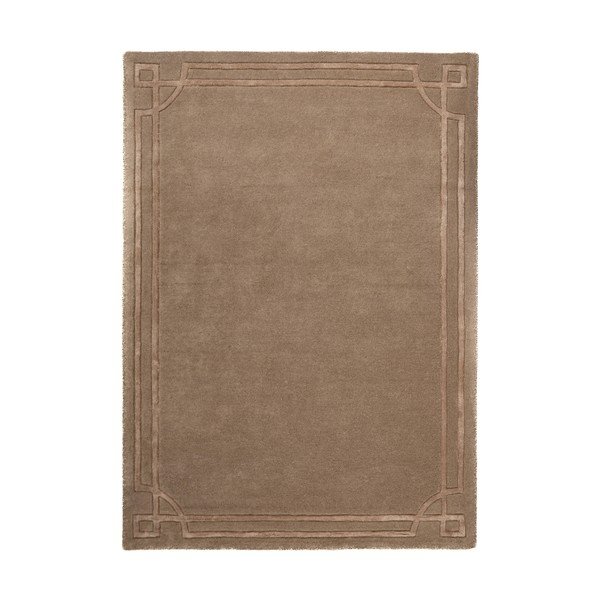 Tappeto marrone in lana tessuto a mano 120x170 cm Gatsby – Flair Rugs