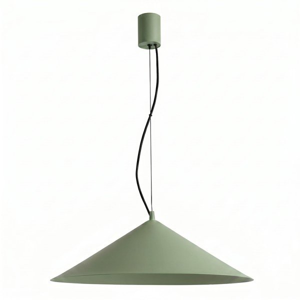 Lampadario LED color kaki in metallo ø 50 cm FINT – Thoro
