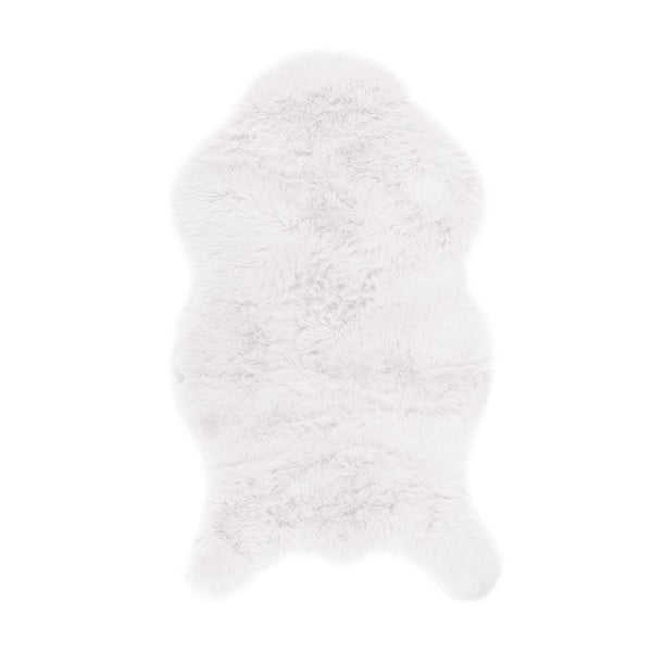 Pelliccia ecologica bianca Montone, 80 x 150 cm - Tiseco Home Studio