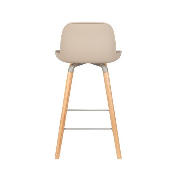 Set di 2 sgabelli da bar beige e grigio, altezza seduta 65 cm Albert Kuip - Zuiver-image-4