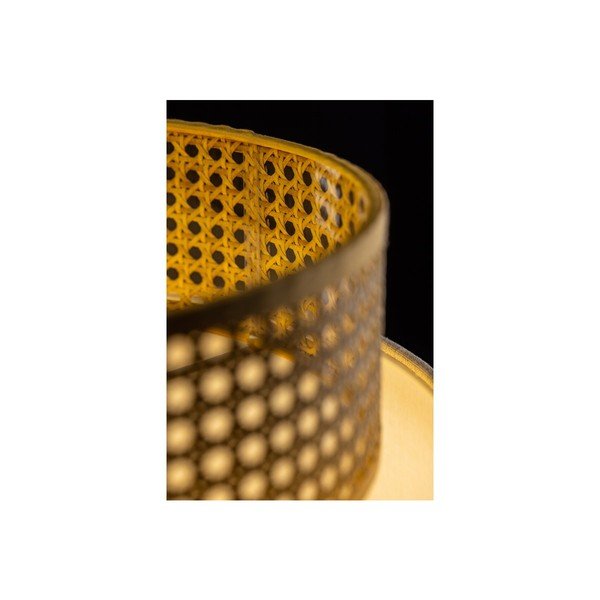 Lampada a sospensione in colore naturale con paralume in tessuto di rattan Abra 2 - GTV-image-3