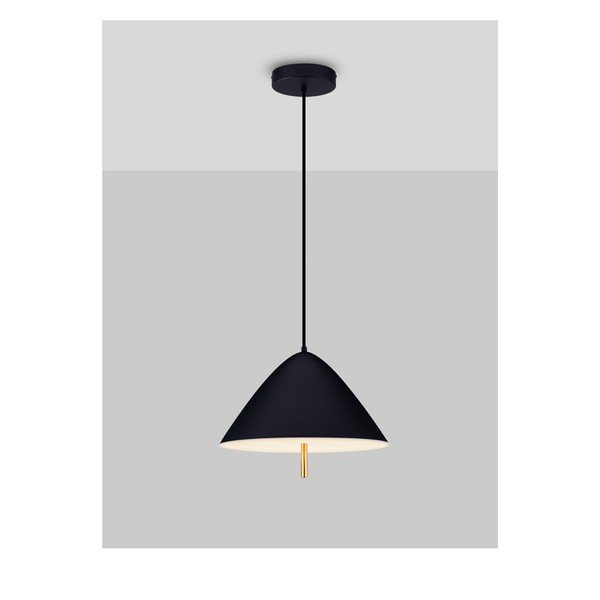 Lampadario LED nero opaco in metallo con paralume in metallo ø 40 cm Oros – Nova Luce-image-3